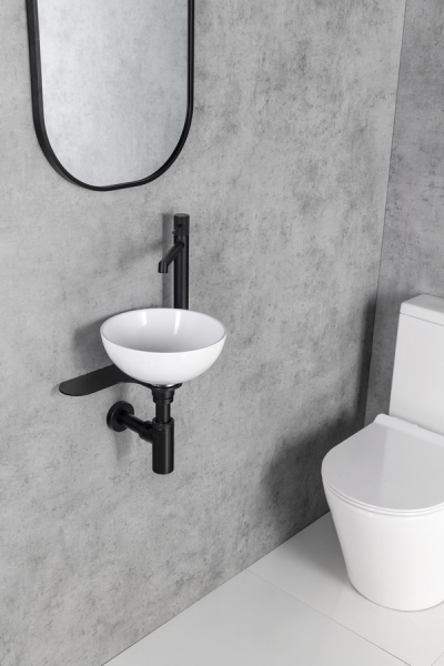 Sapho TETRIS držák umývátka, stojánková baterie, pravý, černá mat TZ427