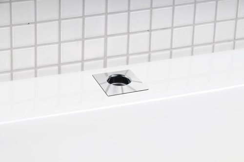 Sapho Sprchová průchodka na okraj vany včetně hadice F1/2"-M3/8" , hranatá, chrom 1205-11