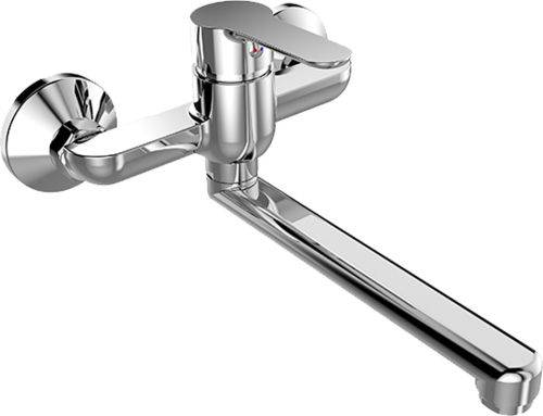 Mereo Dřezová nástěnná baterie, Zuna, 150 mm, s ramínkem plochým rovným 160 mm, chrom CB30202Z
