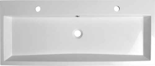 Sapho ORINOKO umyvadlo, litý mramor, 100x42 cm, 2 otvory pro baterii, bílá OR101