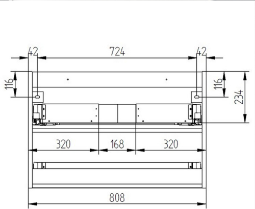 Mereo Aira, koupelnová skříňka 81 cm, Multidecor, Beton tmavě šedý CN791SBET2
