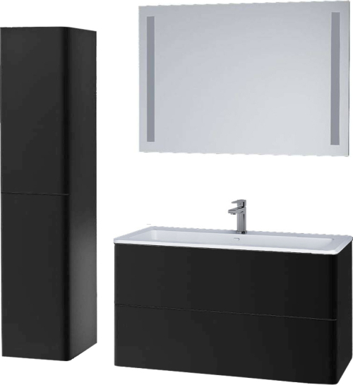 Mereo Siena, koupelnová skříňka 80 cm, černá mat CN441S