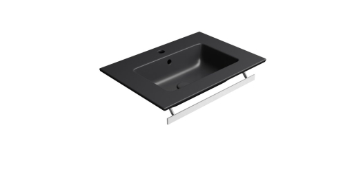GSI PURA keramické umyvadlo Slim 62x46cm, černá mat 8884126