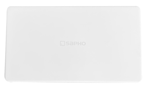 Sapho Kryt odpadu 144x82mm, logo SAPHO, litý mramor, bílá ND-55032-1
