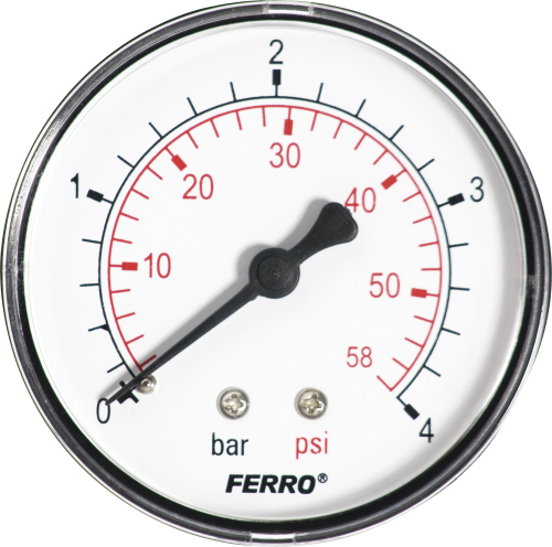 Novaservis Manometr 63mm 1/4" Axiál 0-4 bar M6304A