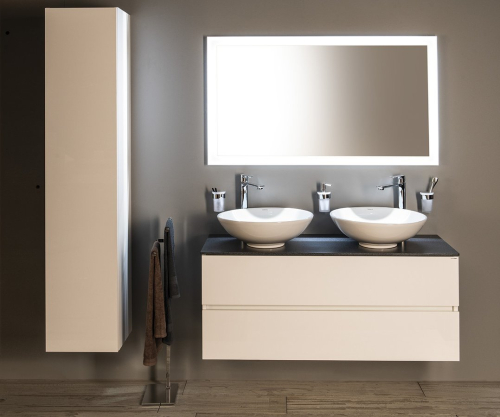 Sapho FLUT zrcadlo s LED podsvícením 120x70cm, bílá FT120
