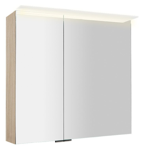 Sapho LINEX galerka s LED osvětlením, 80x70x15cm, jilm bardini LX080-0013