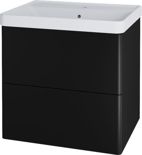 Mereo Siena, koupelnová skříňka s keramickým umyvadlem 61 cm, černá mat CN440