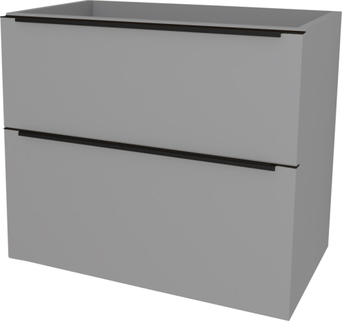Mereo Mailo, koupelnová skříňka 61 cm, černé madlo, Multidecor, Šedý Supermat CN590SBSEDA