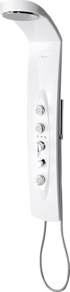 Polysan MOLA termostatický sprchový panel 210x1300mm, bílá 80365