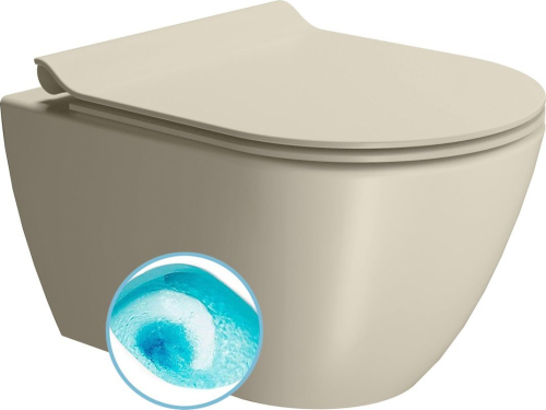 GSI PURA závěsná WC mísa, Swirlflush, 36x50cm, creta dual-mat 881608