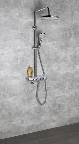 Aqualine FARRAO sprchový sloup s baterií a napouštěním, chrom SL450