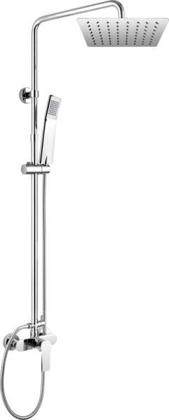 Mereo Dita sprchová baterie s talířovou hranatou slim sprchou, nerez CBE60104SDD