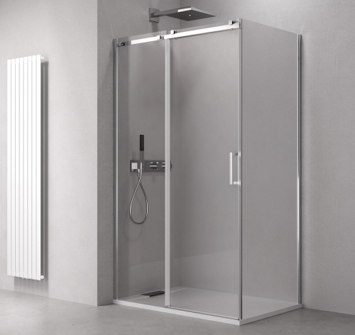 Polysan THRON SQUARE obdélníkový sprchový kout 1300x700mm, hranaté pojezdy TL1370-5002