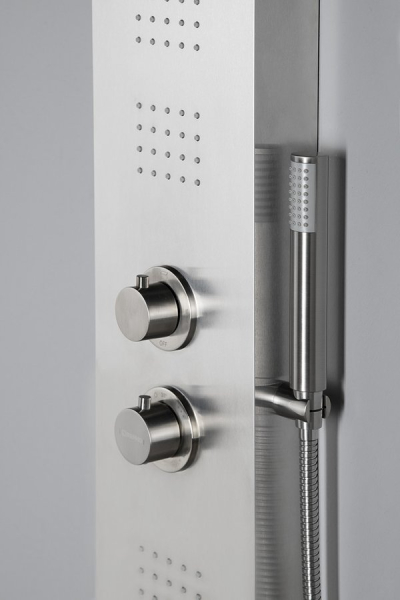 Sapho PRESTIGE termostatický sprchový panel 200x1400mm, nerez mat WN337