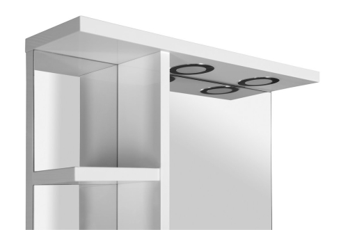 Aqualine KORIN zrcadlo s LED osvětlením a policemi 80x70x12cm KO350