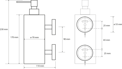 Sapho X-ROUND dávkovač mýdla 550ml, chrom XR102