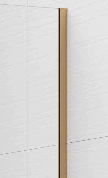 Polysan ESCA GOLD MATT jednodílná sprchová zástěna k instalaci ke stěně, sklo Marron, 1400 mm ES1514-04
