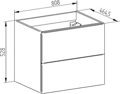 Mereo Aira, koupelnová skříňka s keramickým umyvadlem 81 cm, dub Halifax CN741