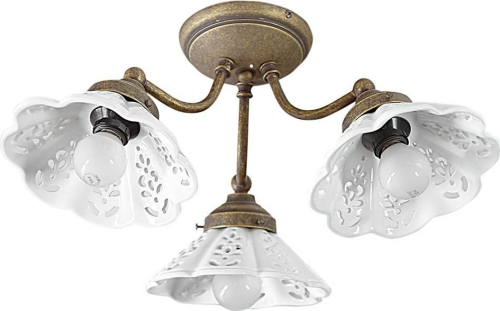 Sapho NAPOLI stropní svítidlo, 3xE14, 40W, 230V, IP21, keramické stínítko, bronz MC613