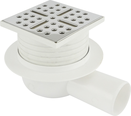 Klum Vpusť podlahová, 100x100 mm s nerezovou mřížkou PR7020C