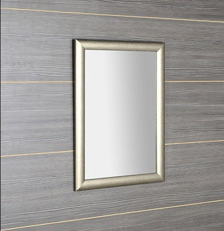 Sapho VALERIA zrcadlo v dřevěném rámu 58x78cm, platina NL393