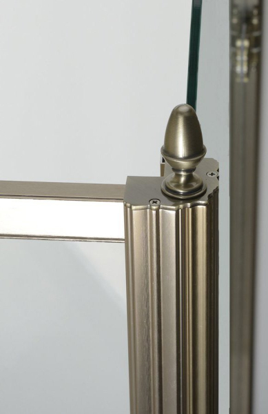 Gelco ANTIQUE sprchové dveře otočné, 800mm, pravé, ČIRÉ sklo, bronz GQ1380RC