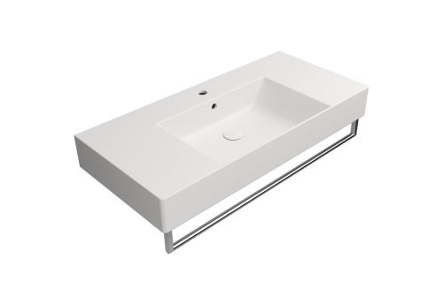 GSI KUBE X keramické umyvadlo 100x47cm, s odkládacími plochami, bílá mat 9451109
