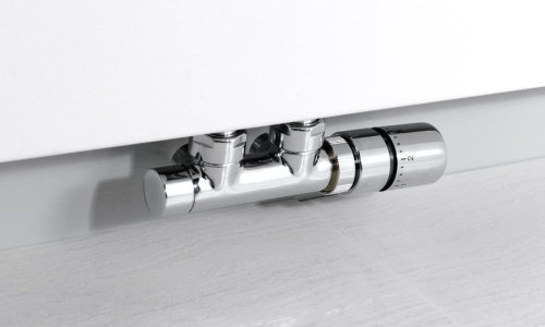 Sapho TWIN připojovací sada ventilů termostatická pro středové připojení, pravá, chrom CP3010S