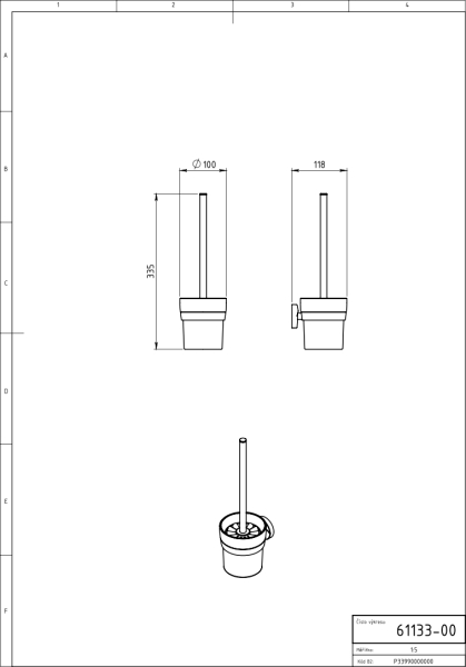 Novaservis WC štětka Metalia 11 chrom 0133,0