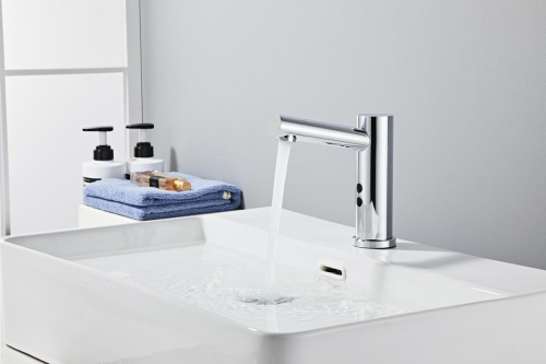 Aqualine Senzorová stojánková baterie 6V DC (4xAA), nerez mat PS608