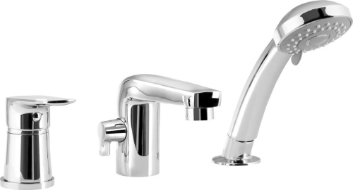 Aqualine LOTTA tříprvková baterie na okraj vany, chrom LT984