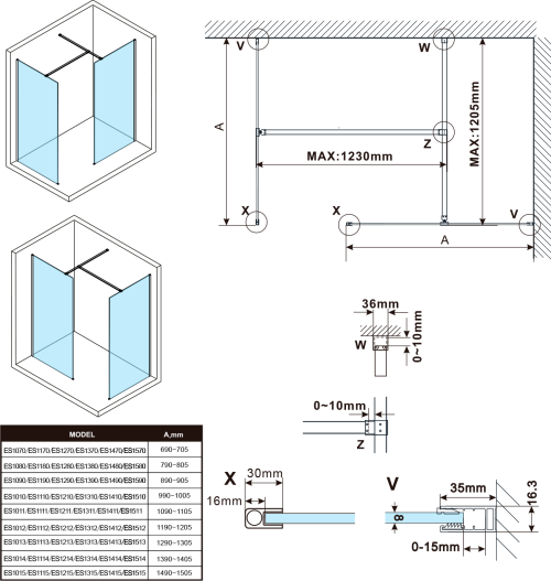 Polysan ESCA kouřové matné sklo 1067x2100mm ES1411
