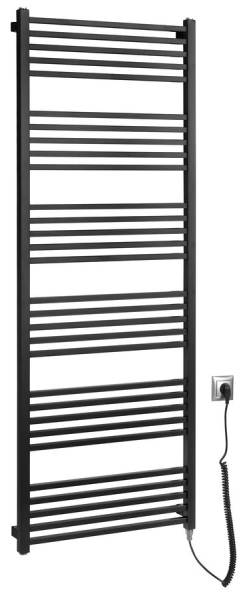 Sapho METRO-E elektrické otopné těleso rovné 600x1620 mm, 800 W, černá mat ME616B