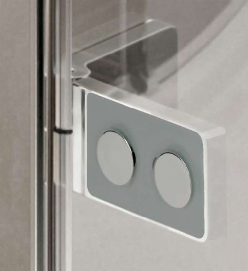 Mereo Sprchové dveře, Novea, 100x200 cm, chrom ALU, sklo Čiré, levé provedení, nerezový žlab ke stěně CK10311ZLZ