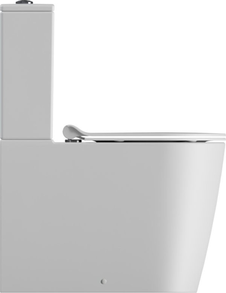 GSI KUBE X WC kombi, Swirlflush, spodní/zadní odpad, bílá dual-mat 941909K