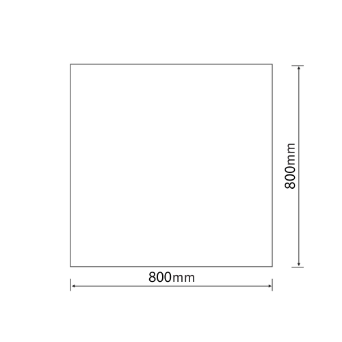 Aqualine Zrcadlo s broušenou hranou 80x80cm, CU free 22498
