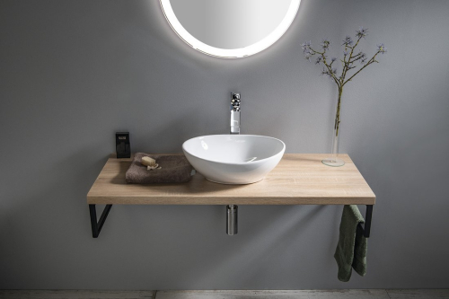 Aqualine VEGA deska pod umyvadlo 145x45cm, dub platin VG750