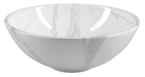 Sapho DALMA keramické umyvadlo na desku, Ø 42 cm, carrara MM117