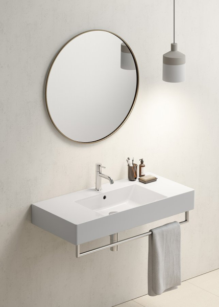 GSI KUBE X keramické umyvadlo 100x47cm, s odkládacími plochami, bílá ExtraGlaze 9451111