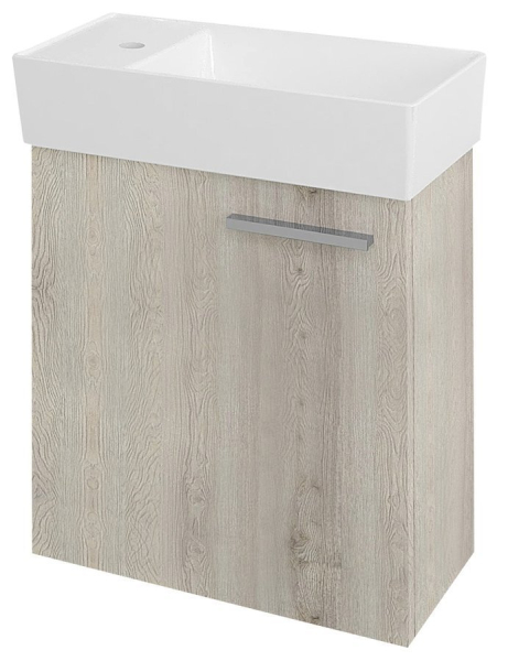 Sapho MAXX umývátko se záklopem 47x24cm, litý mramor, levé, bílá MX475