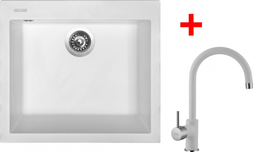Granitový dřez Sinks CUBE 560 Milk+VITALIA GR CU56028VIGR27