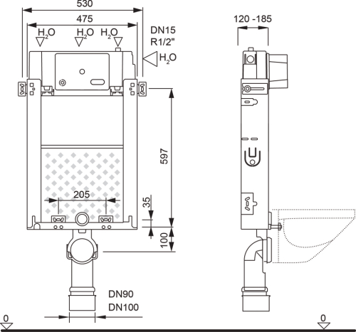 Mereo WC komplet pro zazdění s příslušenstvím MM01SETRA