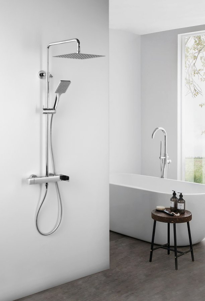 Sapho CUBEMIX sprchový sloup s pákovou baterií, chrom CM139