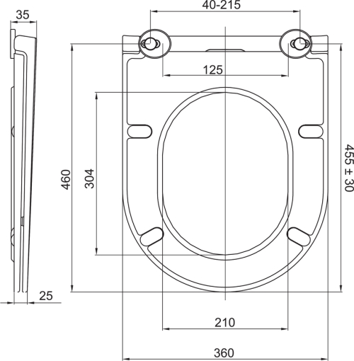 Mereo WC kombi, vyvýšené, vario odpad, kapotované, Smart Flush RIMLESS, keramické vč. sedátka VSD92T1