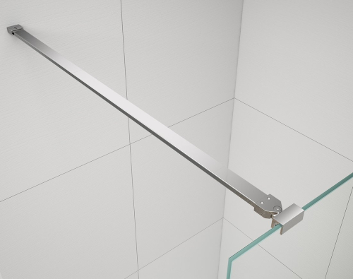 Polysan ESCA CHROME jednodílná sprchová zástěna do prostoru, kouřové sklo, 1400 mm ES1214-05
