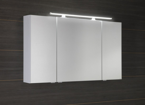 Sapho MIRRÓ galerka s LED osvětlením, 3x dvířka, 120x70x16cm, bílá MC121-0030