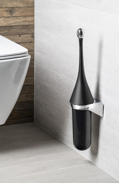 MARPLAST COLORED WC štětka závěsná, ABS, Soft Touch, černá mat A65801NE
