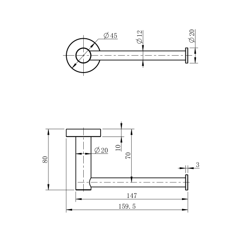 Sapho X-ROUND držák toaletního papíru, chrom XR723