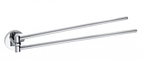 Sapho X-ROUND dvojitý držák ručníků otočný 420mm, chrom XR405